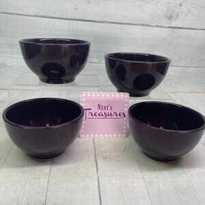 Ikea of Sweden 219 63 FARGRIK Dark Lilac Solid Stoneware All Purpose Bowls Set 4